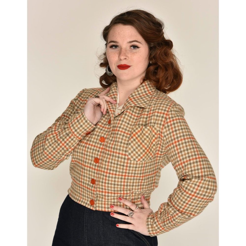 Plaid Women's Blazer Jacket